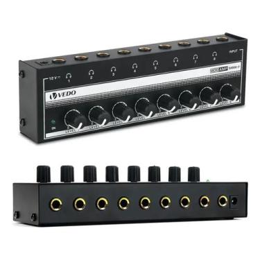 Imagem de Amplificador Fone Ouvido Vedo HA800 8 Canais Estéreo