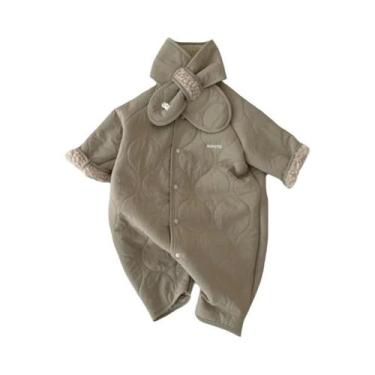 Imagem de Macacão De Pelúcia Para Bebê, Acolchoado E Quente, Estilo Retrô, Para 