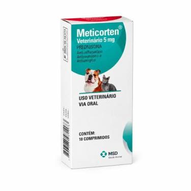 Imagem de Meticorten Veterinário 5mg 10 Comprimidos Anti-inflamatório para Cães 