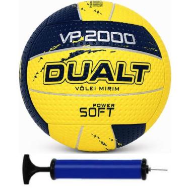 Imagem de Bola Vôlei Dualt VP2000 Mirim Treino e Recreação + Bomba de Ar, Azul, 