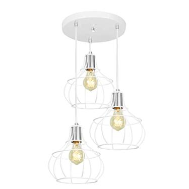 Imagem de Lustre Pendente Triplo Aladim Aramado Branco