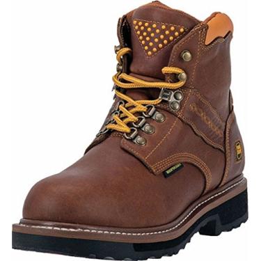 Imagem de Bota masculina Dan Post Gripper com zíper à prova d'água e cadarço, bico de liga - Dp66484, Brown Lacer, 7