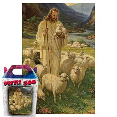 Imagem de Quebra-cabeça Bom Pastor e suas ovelhas 300 peças