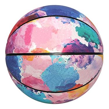 Imagem de MINDCOLLISION Bola de basquete colorida, individual, sintético híbrido macio, tamanho padrão 7, adequado para ambientes internos e externos, estilo 10