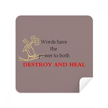Imagem de Tecido de camurça com citação "Words Have Power to Heal Blessing", 2 unidades