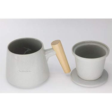 Imagem de Tampa de caneca com infusor de chá (cinza)