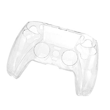 Imagem de YYOYY Capa protetora para gamepad PS5, capa portátil com alça de jogo, plástico rígido de PC transparente transparente, capa de gamepad para controle de jogo, design completo de uma peça