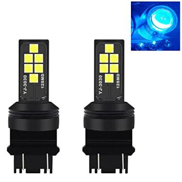 Imagem de SOCAL-LED 3156 3157 Lâmpada de pisca LED azul gelo avançada 3030 SMD brilhante colorida DRL lâmpada de freio lanterna traseira de estacionamento, pacote de 2