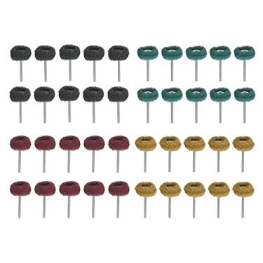 Imagem de Tingpai roda de polimento tipo T de 40 unidades com alça Roda de polimento de fib de náilon Multifuncional eça de moagem eçote de moedor Pontas de moedor Fer menta de moagem gi tória Acessório