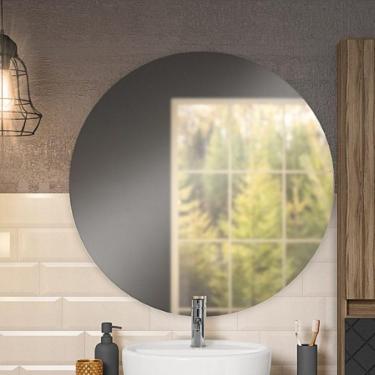 Imagem de Espelheira Redonda 80cm Mônaco Darabas Agardi Prata