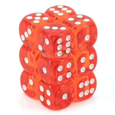 Imagem de Chessex Dados de 6 lados: laranja translúcido