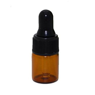 Imagem de 50 peças de mini frascos de óleo essencial de vidro âmbar vazios recarregáveis de 2 ml, frascos de perfume de aromaterapia líquida para cosméticos, recipientes para armazenamento de amostras de aromaterapia, frascos para frascos para frascos com conta-gotas para olhos, tampa preta