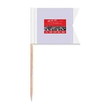 Imagem de China Red Education International Toothpick Flags Marcação de rotulagem para bolo de festa comida placa de queijo