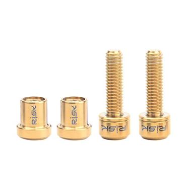 Imagem de Colaxi Conjunto de porcas de carbono para bicicleta M5 x 18 mm parafusos de haste para acessórios, dourado