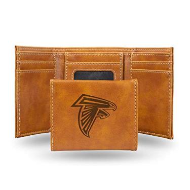 Imagem de NFL Rico Industries Carteira com três dobras gravada a laser, cor do time Atlanta Falcons, 8,25 x 10,16 cm