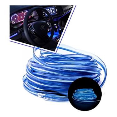 Imagem de Fita LED Automotiva Luz Neon Interna Branco Painel e Portas Carro Tunning 5 metros