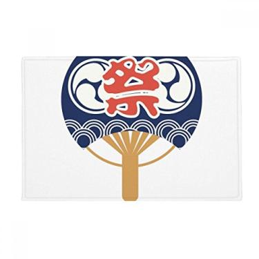 Imagem de DIYthinker Tapete tradicional de papel para ventilador de cultura japonesa, tapete antiderrapante para porta de banheiro