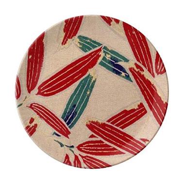 Imagem de Prato japonês Ukiyoe vermelho azul padrão prato decorativo de porcelana salver talheres, prato de jantar