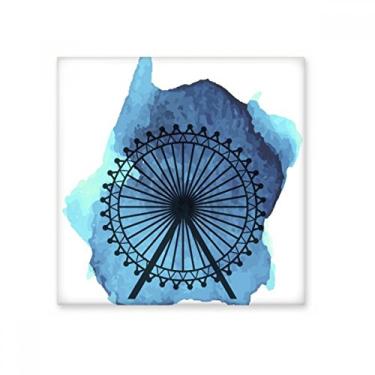 Imagem de London Eye Ferris Wheel Inglaterra Grã-Bretanha, Reino Unido, decalque brilhante de azulejo vitrificado pedra adornada