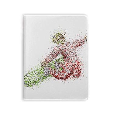 Imagem de Caderno esportivo de inverno com estampa de aquarela, capa de goma para diário