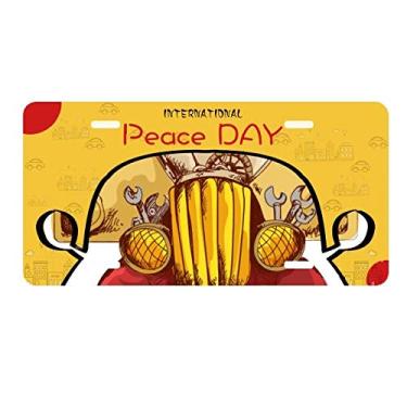 Imagem de DIYthinker Placa de carro retrô vintage para transporte de carro da Grã-Bretanha, Reino Unido, etiqueta decoração de carro, dia da paz