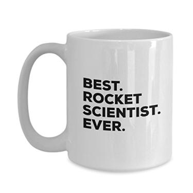 Imagem de Rocket Scientist Gifts – Caneca de café Best Rocket Scientist Ever – Presente divertido para cientistas de ciências – de formatura – Identificação de presente