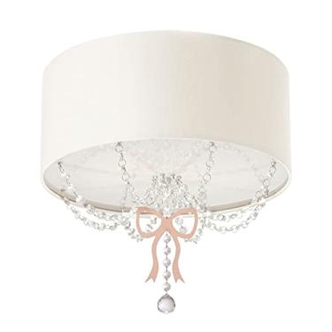 Imagem de Luminária Plafon Infantil Laço Cúpula Branco 30X15 2E27