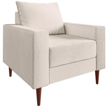 Imagem de Poltrona Ascona 2 Braços com 1 Assento Sofá Go - Off White