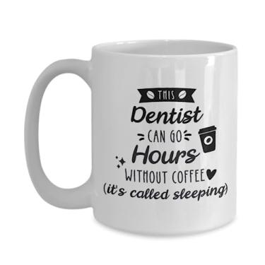 Imagem de Caneca de café para dentista, presente de dentista, presente para dentista, presentes para amigos, presente de agradecimento ao dentista, ideia de presente de aniversário de Natal (425 g)