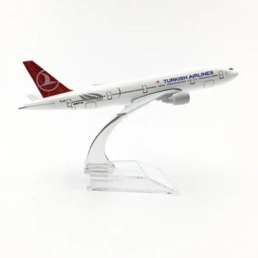Imagem de Avião De Brinquedo Coleção Miniatura Metal Turkish Airlines Em Metal -