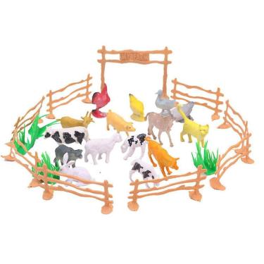Imagem de Brinquedo simulado educacional do modelo dos animais de fazenda 15pcs para crianças das crianças