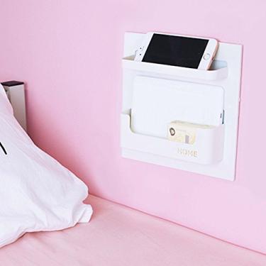 Imagem de Easy Eco Life Bedside Shelf Accessories Organizer- Wall Mount Self Stick On,Ideal for Glasses,Remote,Earphone, Cell Phone Charger,Manicure Kit