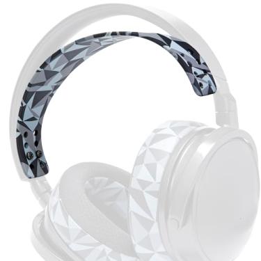 Imagem de WC Headbandz Maxwell - Bandeira de silicone atualizada para Audeze Maxwell por almofadas perversas - flexibilidade, conforto e estilo aprimorados com designs de Earpad correspondentes | Geo Gray