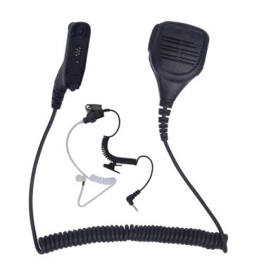 Imagem de JUYODE APX4000 Microfone de rádio walkie talkie alto-falante microfone de ombro portátil para APX6000 APX7000 APX8000 XPR7550 XPR7550e XPR6550 XPR6550e SRX2200 com 3,5 mm conjunto de fones de ouvido