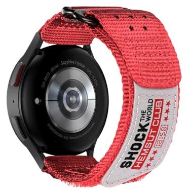 Imagem de FIILIIX Pulseira esportiva de nylon resistente compatível com Samsung Galaxy 45/44/40 mm Watch6/5/5 Pro/4/, 46/42 mm Watch 4 Classic/ 45 mm Watch 3, 20 mm/Small 6.2"-7.2", Nylon, Sem Pedra Preciosa