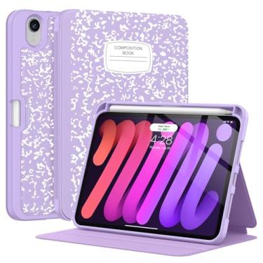 Imagem de Supveco Capa para iPad mini 7 (A17 Pro) 2024/iPad Mini 6 2021 8,3 polegadas com suporte para lápis - [despertar/hibernar automaticamente], capa protetora fina com capa traseira de TPU macio para iPad
