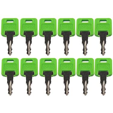 Imagem de Adorish Conjunto de substituição RV Key MK9901 6601, pacote com 12, verde, cadeado para teclado
