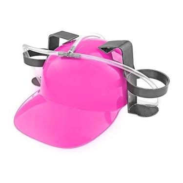 Imagem de Fairly Odd Novelties Boné Beer Soda Guzzler Helmet Drinking Party Hat, rosa