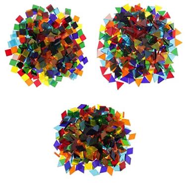 Imagem de Mosaico quadrado de losango de 480 g para kits de artesanato DIY, peças de vitrais coloridos, suprimentos de decoração de casa de cozinha