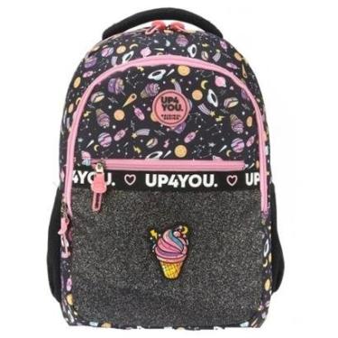 Imagem de Mochila de Costas Luxcel Up4You Unicórnio Preto-Unissex
