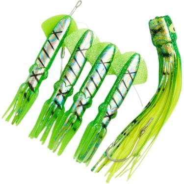 Imagem de OCEAN CAT Iscas de pesca de água salgada para pesca em água salgada com gancho 7/0 para Wahoo Tuna Mahi Dolphin Sailfish Marlin e mais