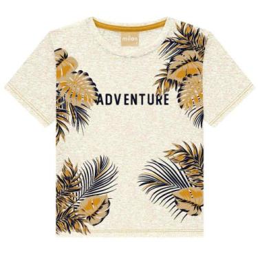 Imagem de Camiseta Infantil Milon Em Algodão Estampa Adventure Mescla Gelo