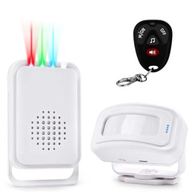 Imagem de Campainha com sensor de movimento, campainha de porta para negócios ao entrar no detector de movimento interno, proteção de alarme de entrada de garagem, sensor de movimento sem fio, lembrete de