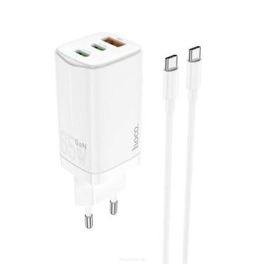 Imagem de Carregador Rápido Hoco Gan 65W Pd Cabo Usb C 100W 1 Metro
