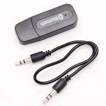 Imagem de Receptor Bluetooth P2 USB Adaptador Áudio Entrada Auxiliar Carro E Cai