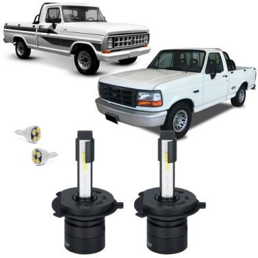 Imagem de Super Led H4 Farol Baixo Alto Ford F1000 1979 Até 1998 - SHOCKLIGHT