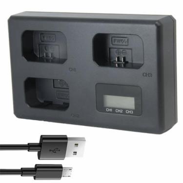 Imagem de Carregador Triplo TT-FW50 Para Sony NEX-3, NEX-3A, NEX-3D, NEX-5, NEX-
