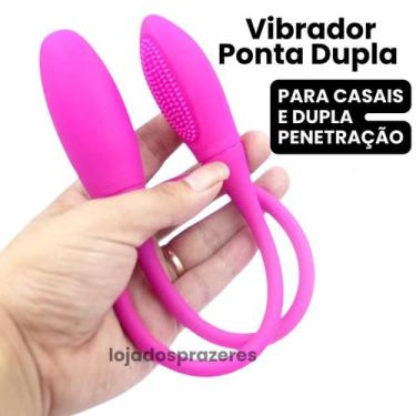 Imagem de Vibrador Duplo Duas Pontas para casal Cordinha Dupla Penetração Vibrad