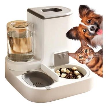 Imagem de Bebedouro E Comedouro Pet Automatico Dispenser Ração Agua - Lebrave, B