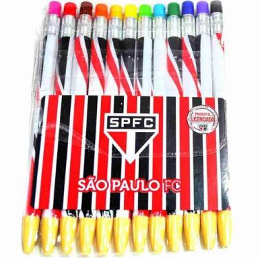 Imagem de Jogo Com 12 Lapiseiras De Cor -  São Paulo SPFC - Mileno